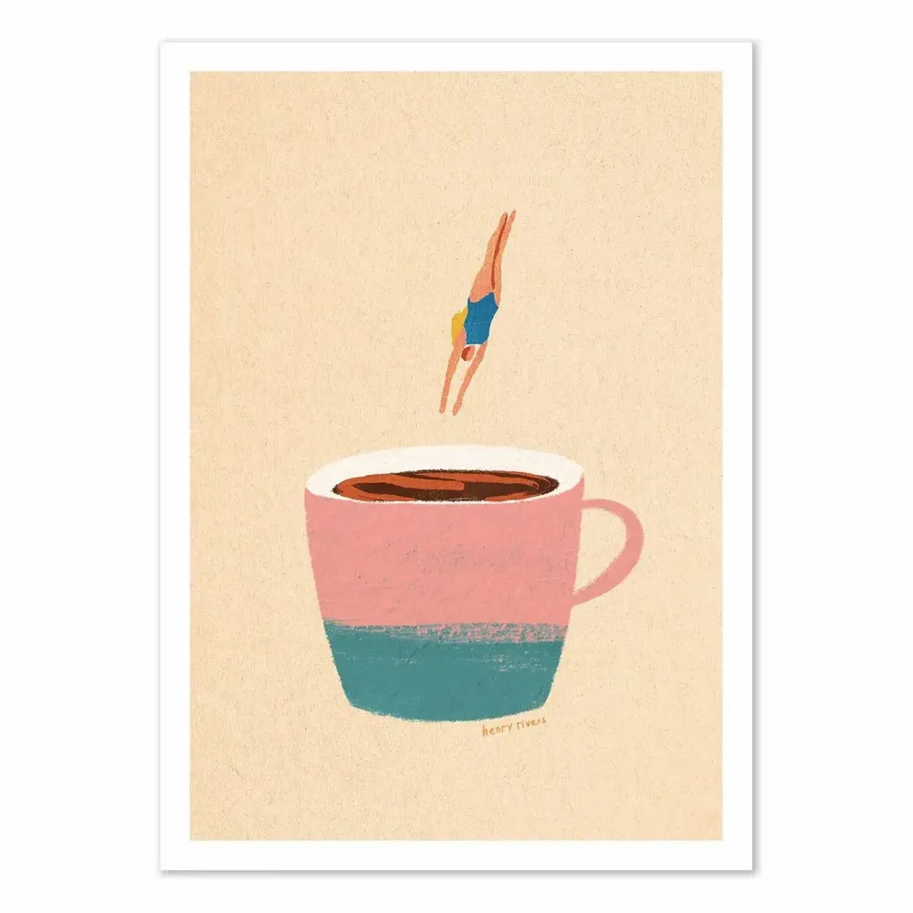 Poster - Art-Poster - Hello coffee - Henry Rivers - WALL EDITIONS