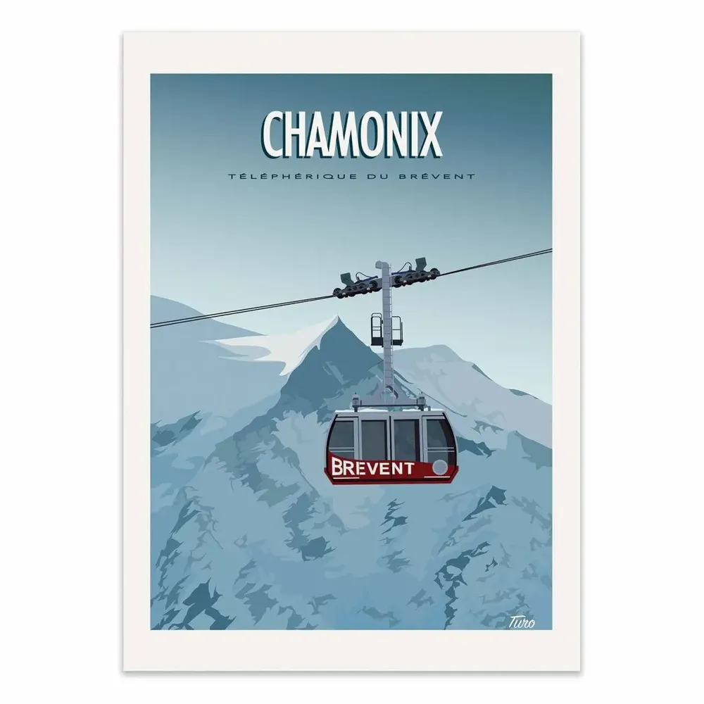 Poster - Art-Poster - Chamonix Brevent - Turo - WALL EDITIONS