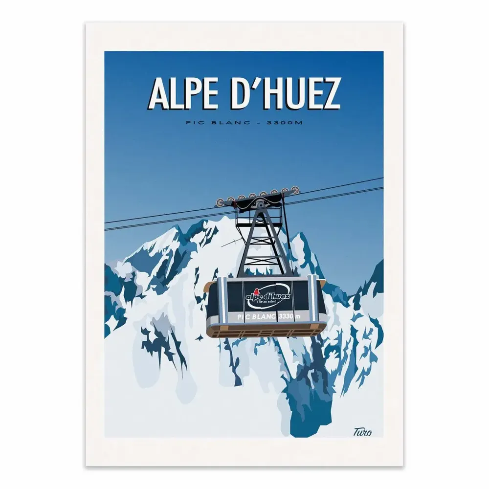 Poster - Art-Poster - Pic Alpe d'Huez - Turo - WALL EDITIONS