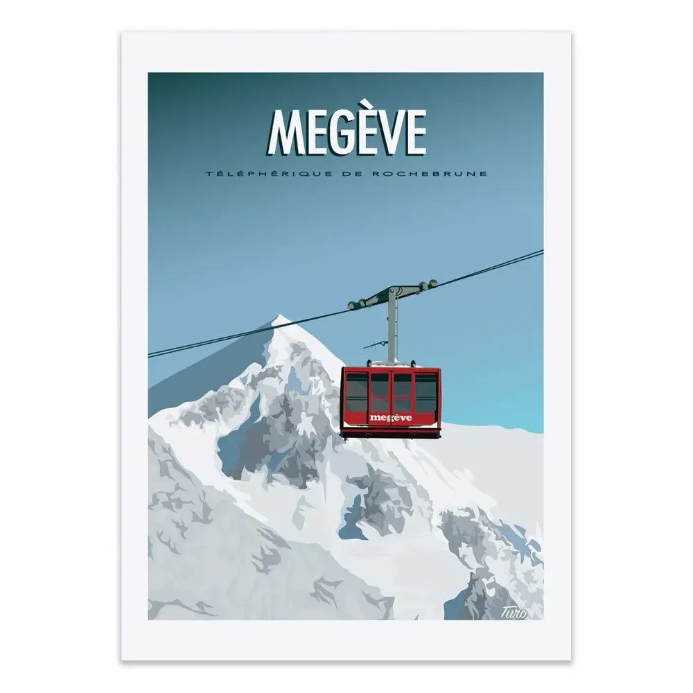 Poster - Art-Poster - Megève - Turo - WALL EDITIONS