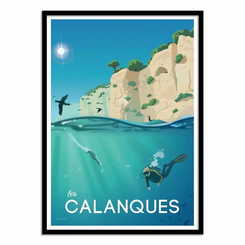 Affiches - Affiche - Les Calanques - Quentin Boutard - WALL EDITIONS