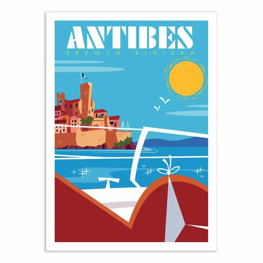 Poster - Art-Poster - Antibes - Gary Godel - WALL EDITIONS