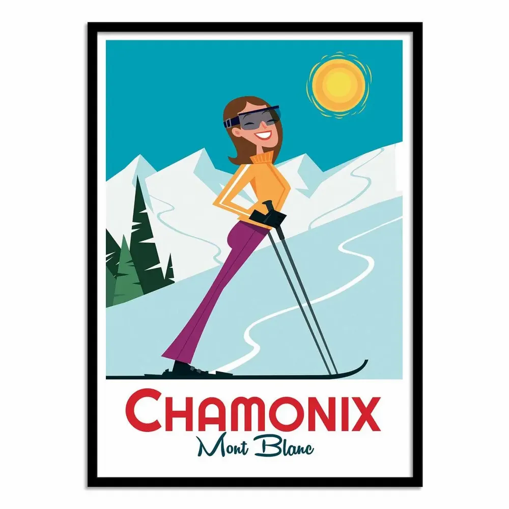 Poster - Art-Poster - Chamonix - Gary Godel - WALL EDITIONS