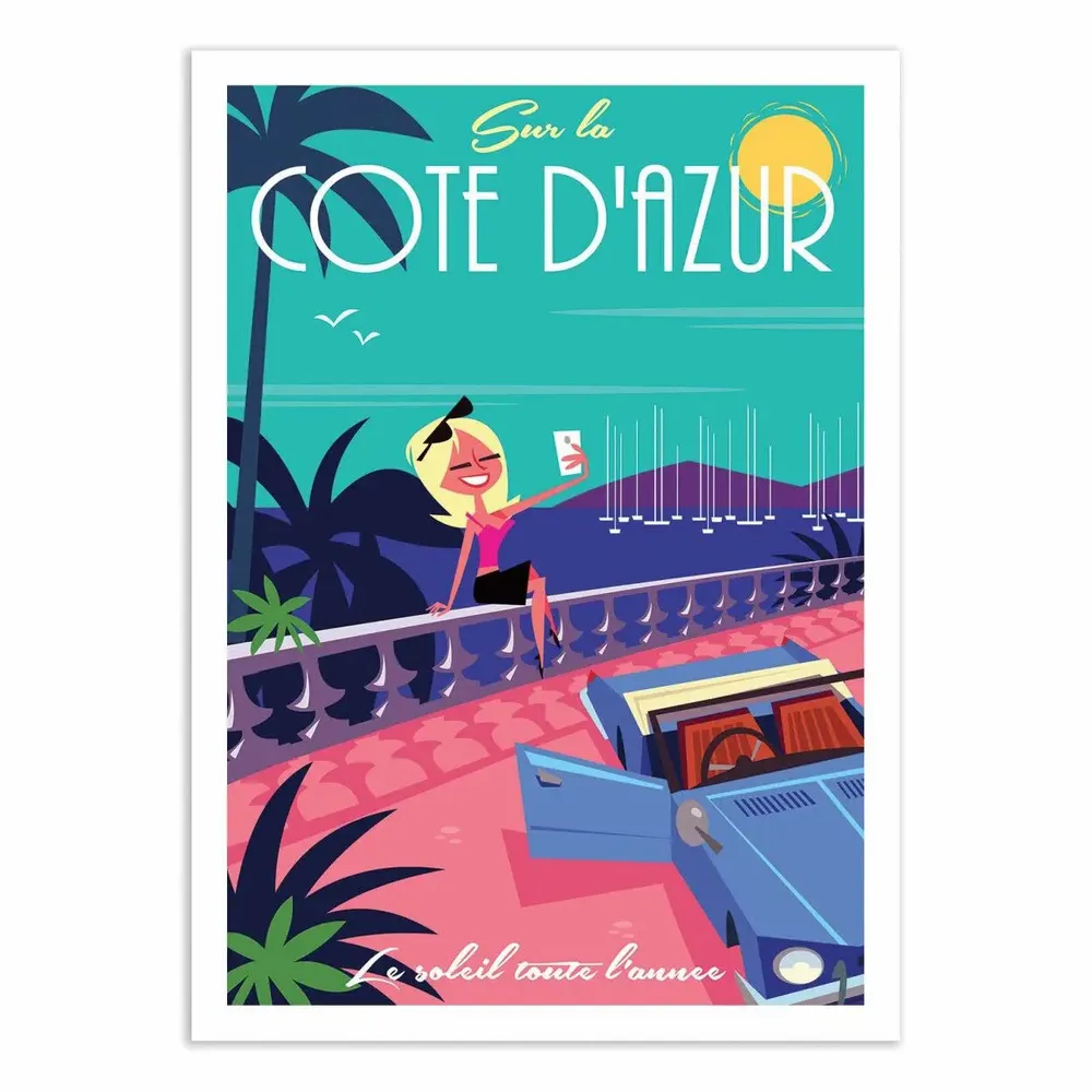 Poster - Art-Poster - CÃ´te d'Azur - Gary Godel - WALL EDITIONS