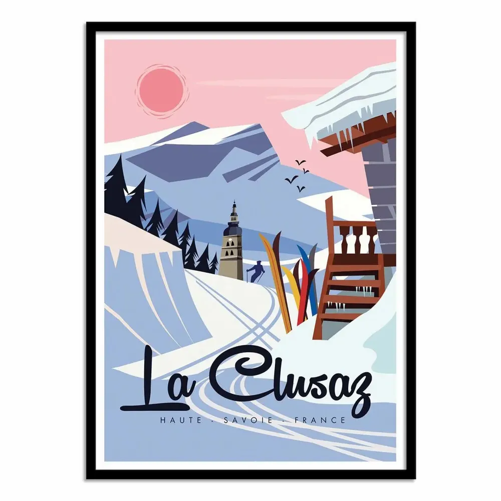 Poster - Art-Poster - La Clusaz - Gary Godel - WALL EDITIONS