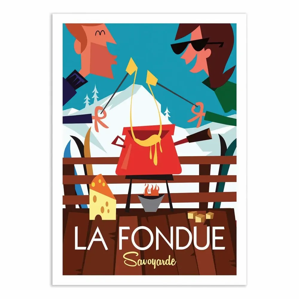 Poster - Art-Poster - La Fondue Savoyarde - Gary Godel - WALL EDITIONS