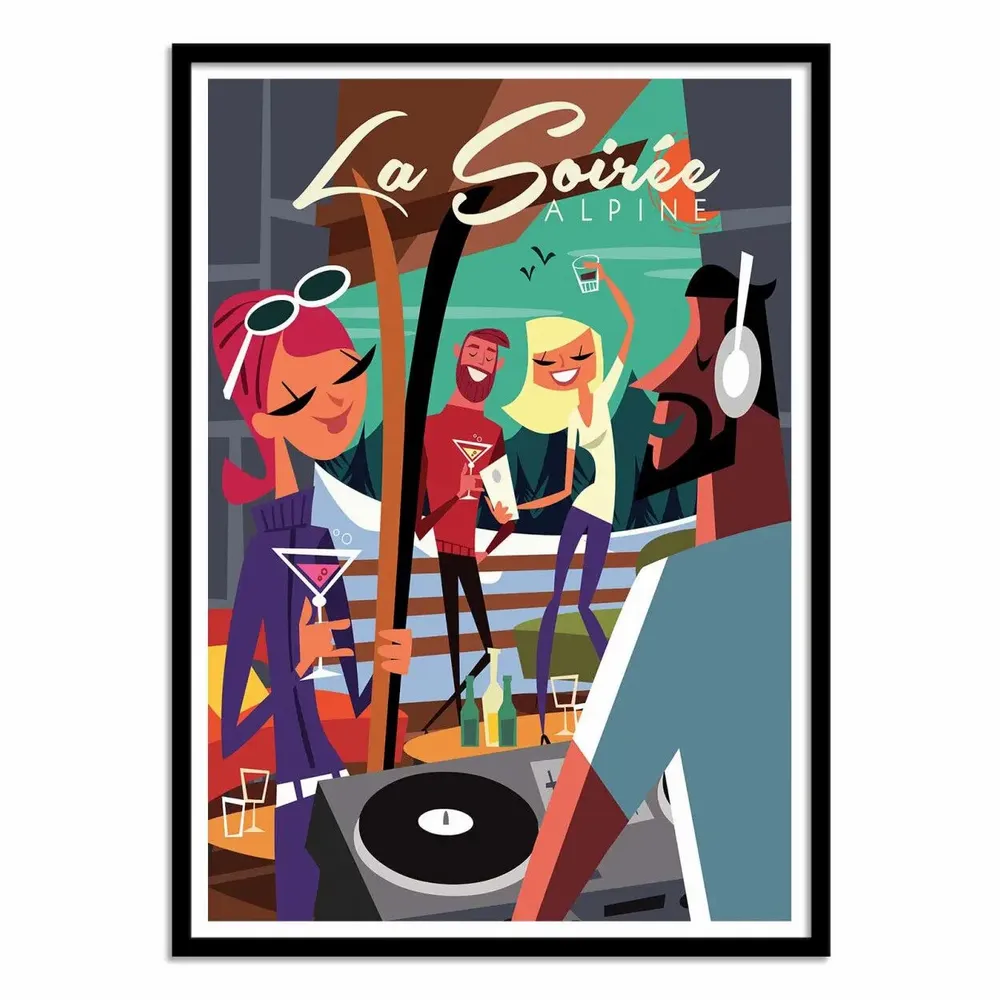 Poster - Art-Poster - Soirée Alpine - Gary Godel - WALL EDITIONS