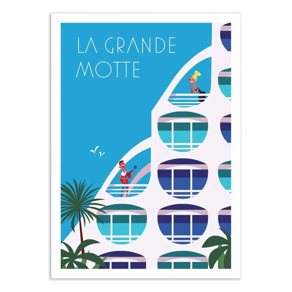 Affiches - Affiche - La Grande Motte - Gary Godel - WALL EDITIONS