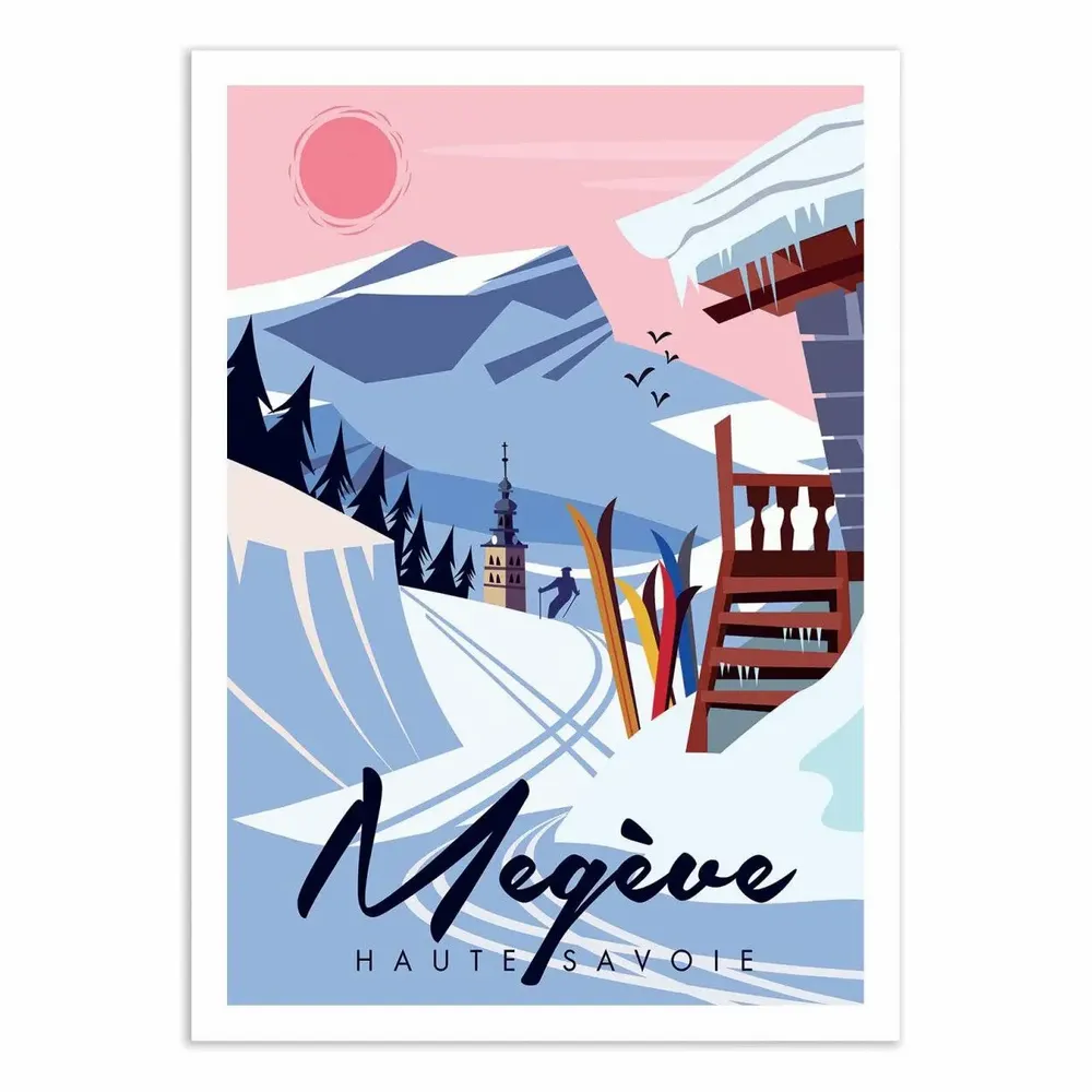Affiches - Affiche - Megève - Gary Godel - WALL EDITIONS