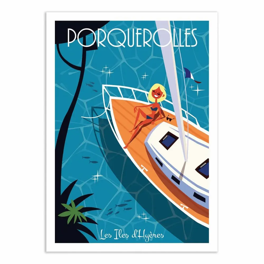 Affiches - Affiche - Porquerolles - Gary Godel - WALL EDITIONS