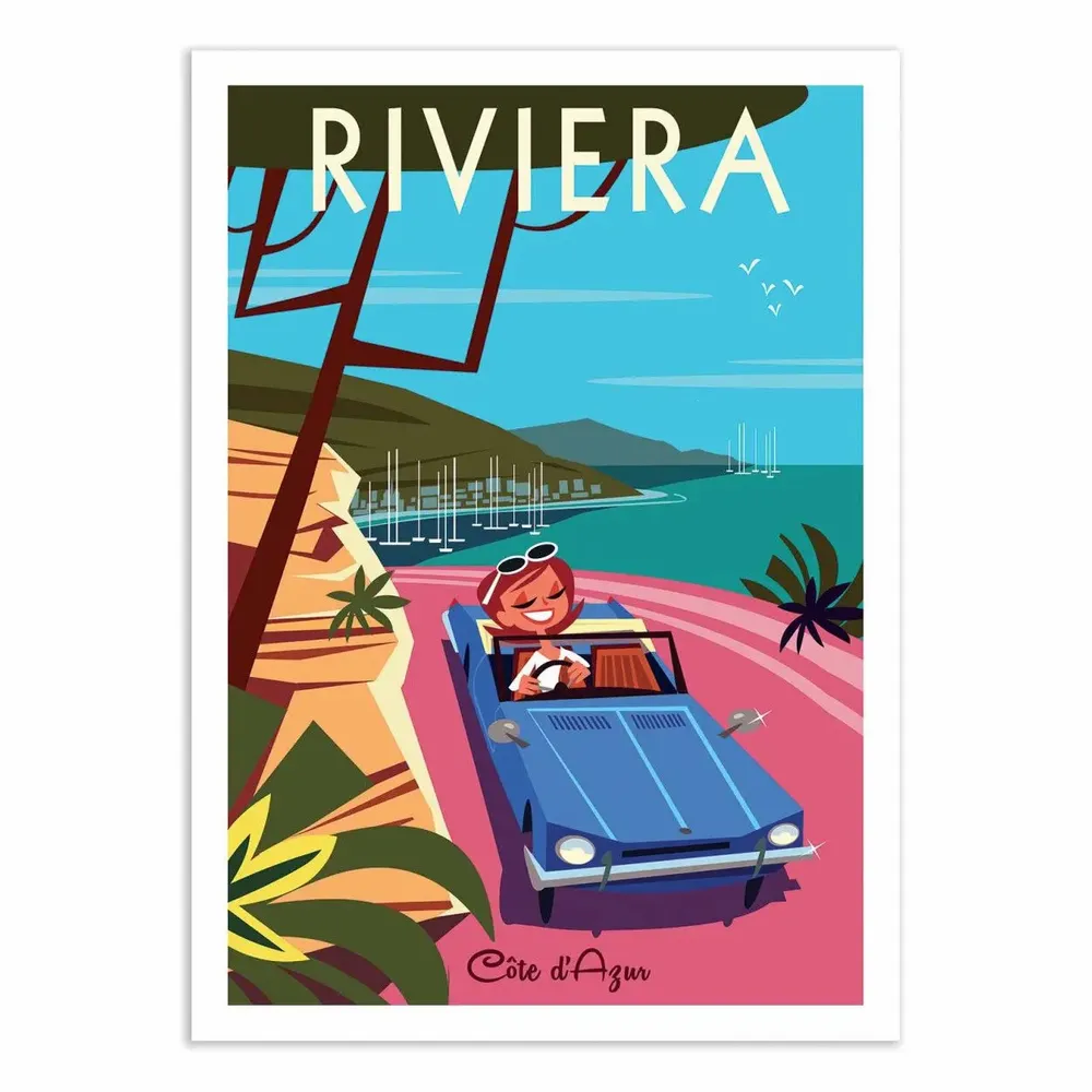 Affiches - Affiche - Riviera CÃ´te d'Azur - Gary Godel - WALL EDITIONS