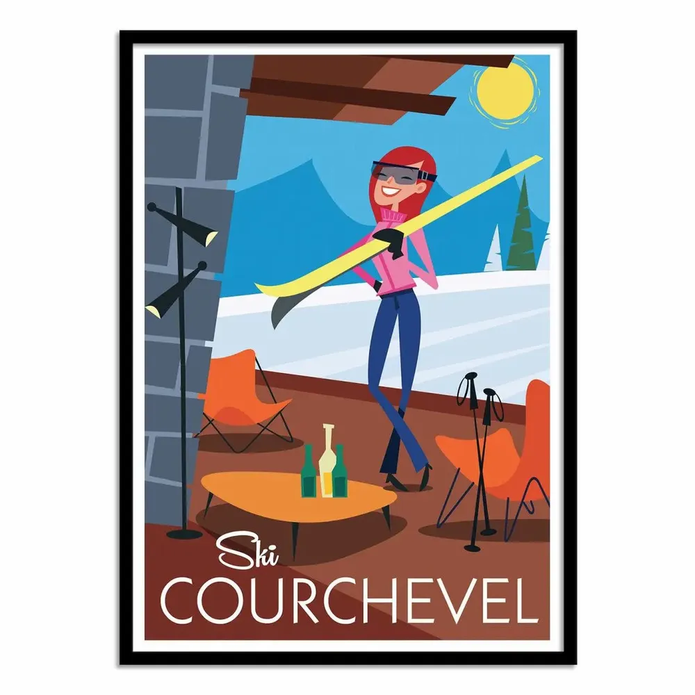 Affiches - Affiche - Ski Courchevel - Gary Godel - WALL EDITIONS