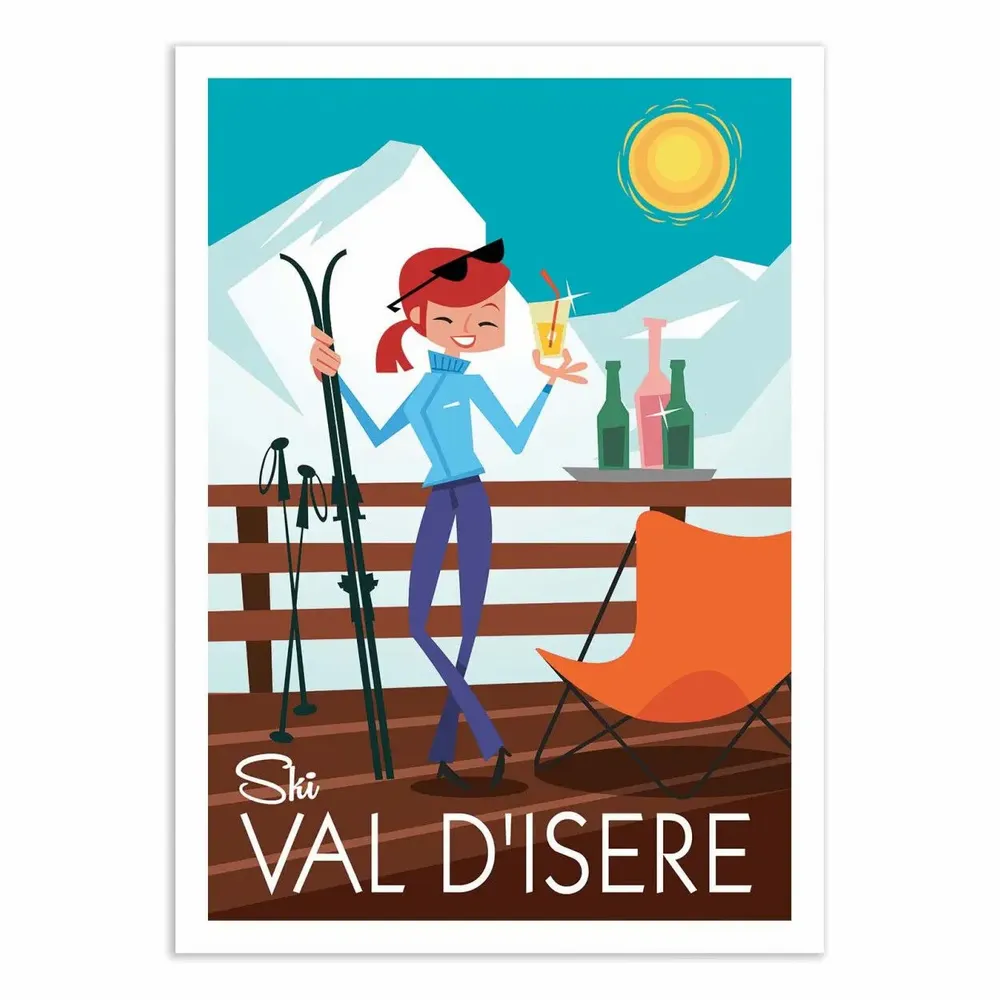 Poster - Art-Poster - Ski Val d'Isère - Gary Godel - WALL EDITIONS