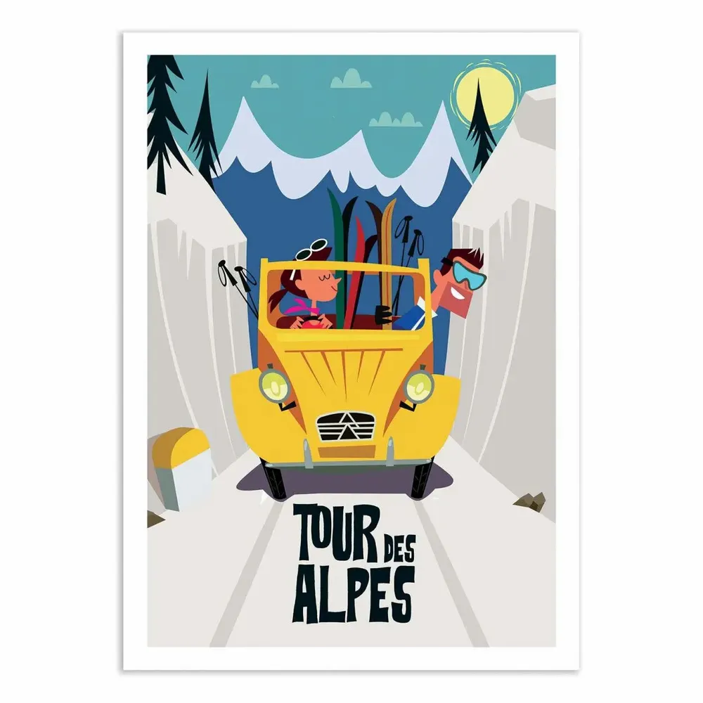 Affiches - Affiche - Tour des Alpes - Gary Godel - WALL EDITIONS