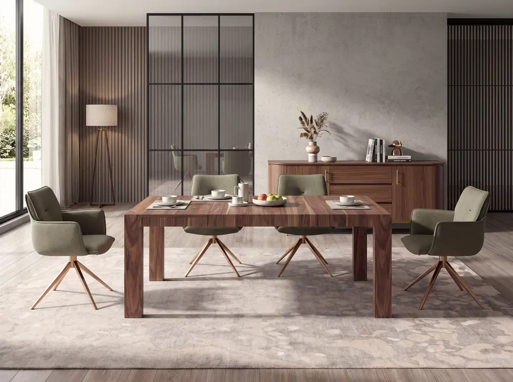 Dining Tables - Walnut extendable dining table - ANGEL CERDÁ
