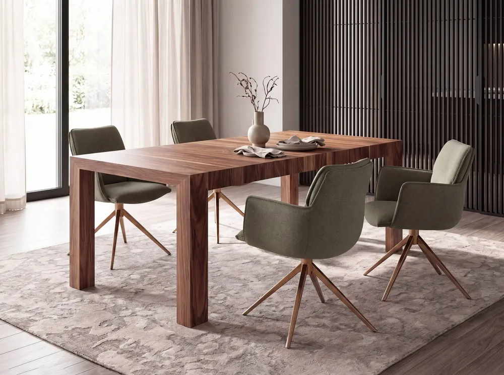 Dining Tables - Walnut extendable dining table - ANGEL CERDÁ