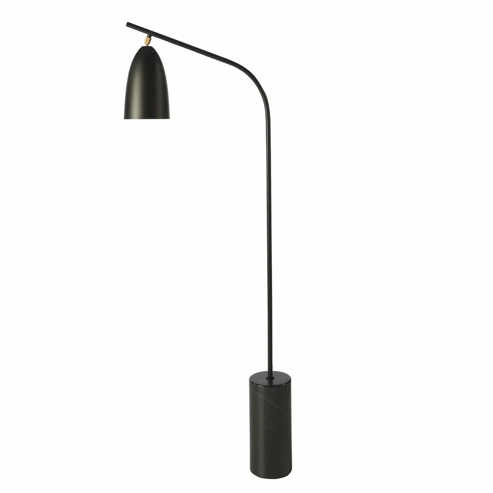 Floor lamps - Floor lamp black marble and black steel - ANGEL CERDÁ