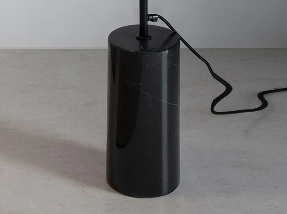 Floor lamps - Floor lamp black marble and black steel - ANGEL CERDÁ