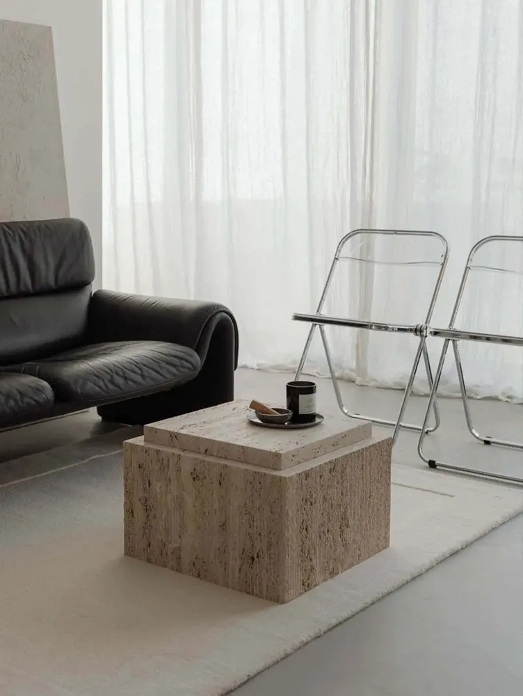 Tables basses - BARI - table basse en pierre naturelle - UN'COMMON