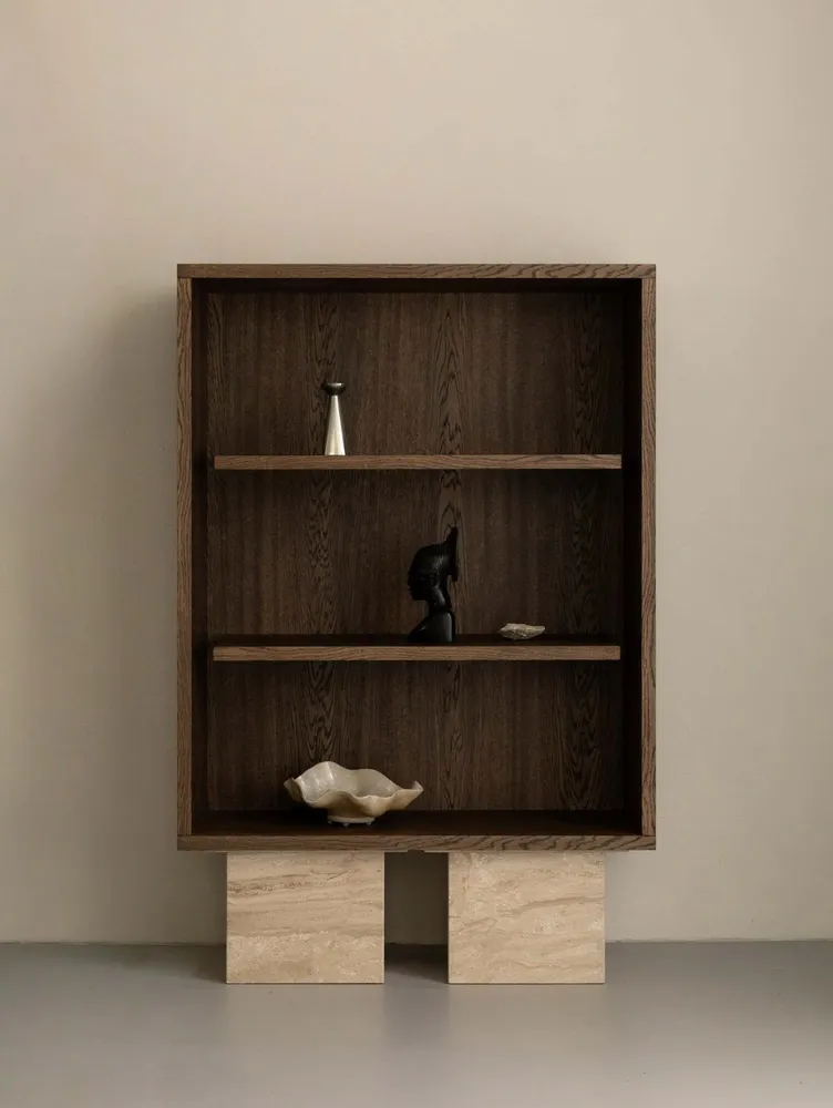 Bibliothèques - BLOCK Cabinet - bibliothèque en chêne et marbre - UN'COMMON