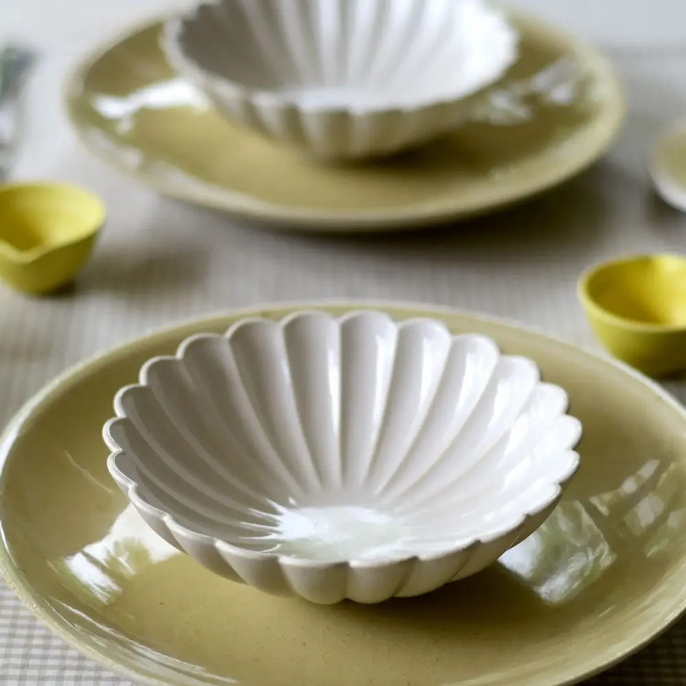 Platter and bowls - Blossom - bowl & oval plate - MARUMITSU POTERIE