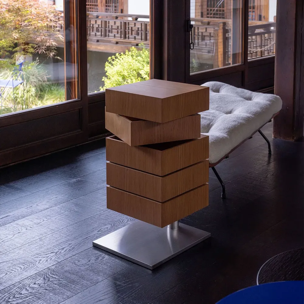 Boîtes de rangement  - MZM Spin Stack Low - Chêne - MUZEUM