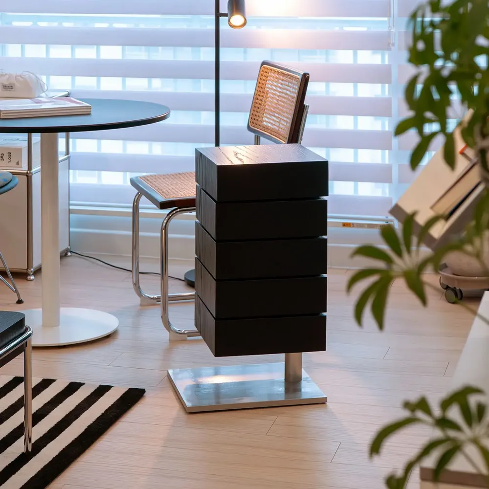 Storage boxes - MZM Spin Stack Low - Black - MUZEUM