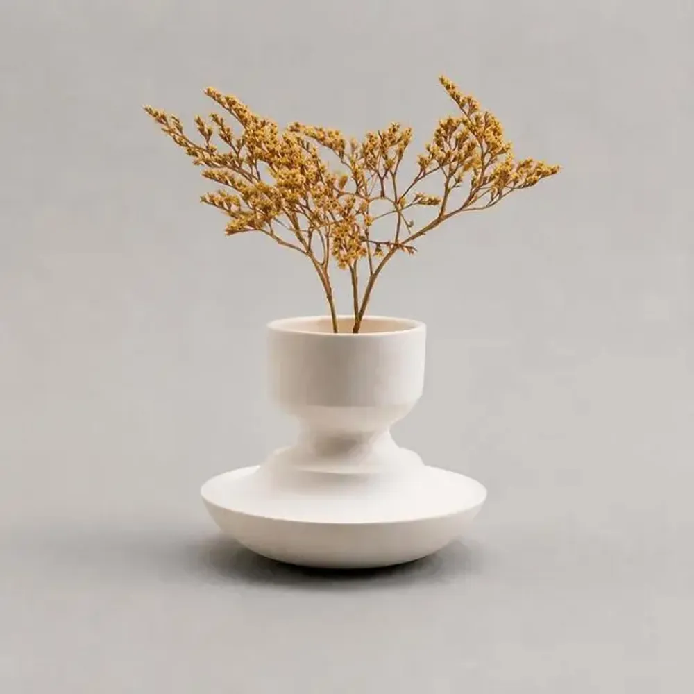 Candlesticks and candle holders - Mini Vase & Candle Holder in white porcelain - Mini 0.1 - CALLIGRAMME