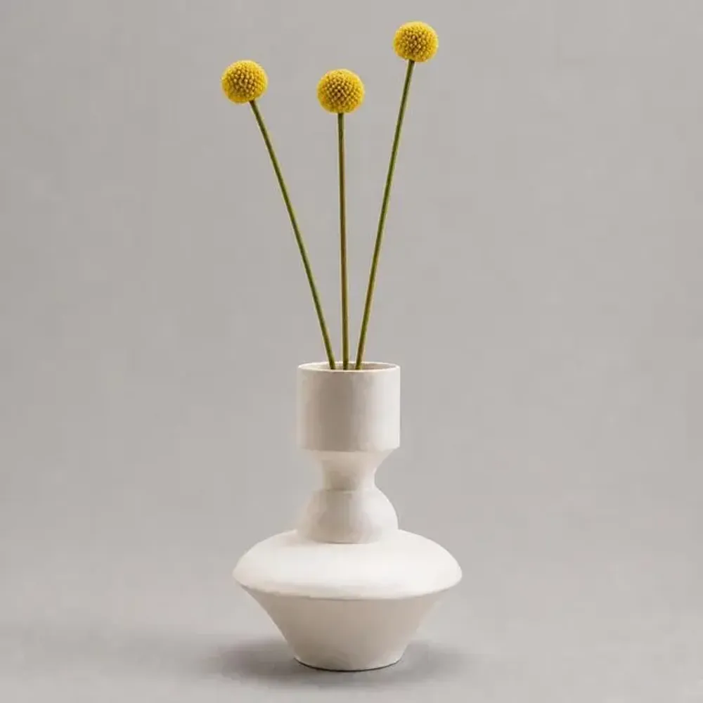 Decorative objects - Mini Vase & Candle Holder in white porcelain - Mini 0.2 - CALLIGRAMME