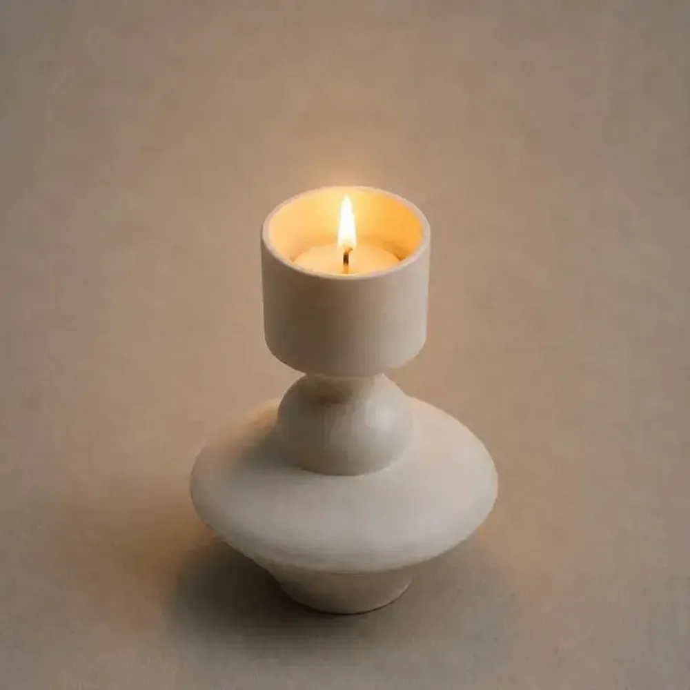 Decorative objects - Mini Vase & Candle Holder in white porcelain - Mini 0.2 - CALLIGRAMME