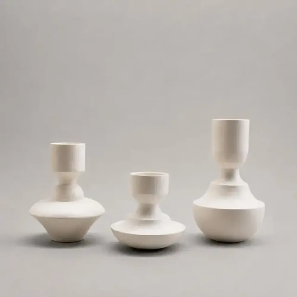 Vases - Mini Vase & Candle Holder in white porcelain - Mini 0.3 - CALLIGRAMME