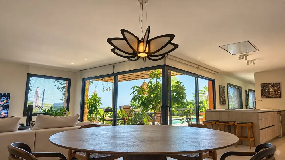 Plafonniers - Lotus — Suspension en bois et soie - OMALIGHT