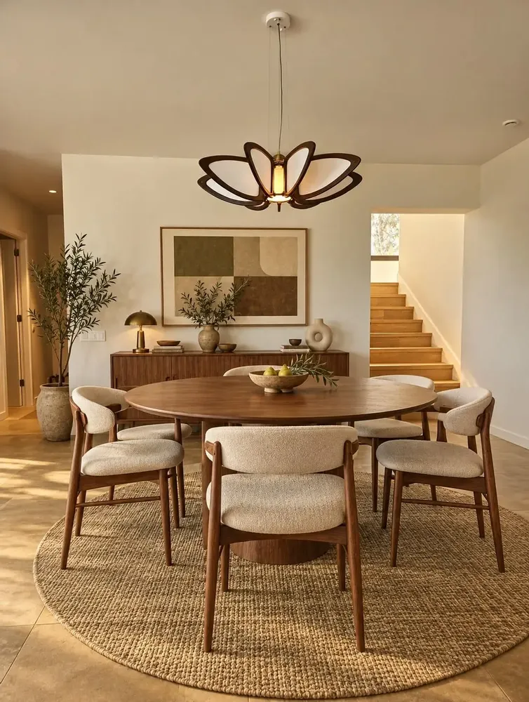 Plafonniers - Lotus — Suspension en bois et soie - OMALIGHT
