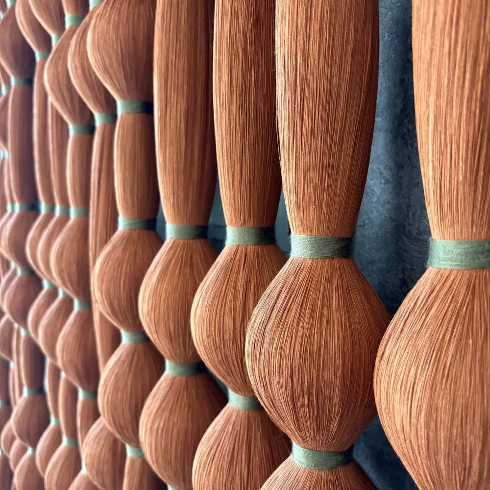 Other wall decoration - Amber Cascade: Extra-Large Handmade Monochrome Macramé Wall Installati - SARMAL DESIGN
