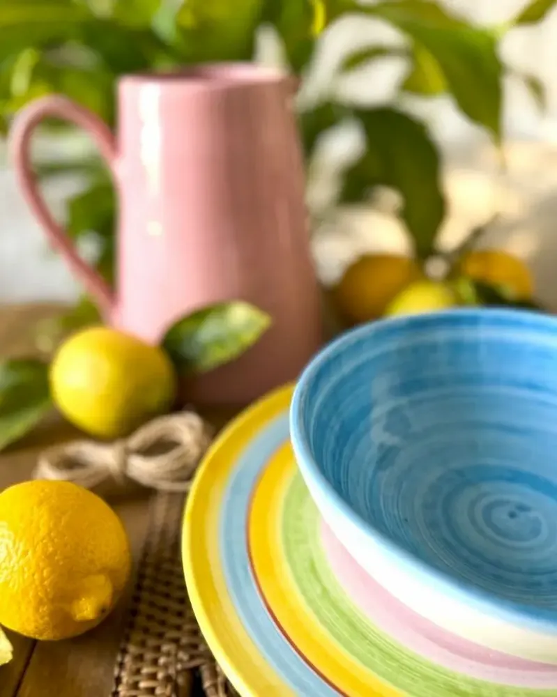 Bowls - Iride Sky Blue Bowl - BLU COSTIERA