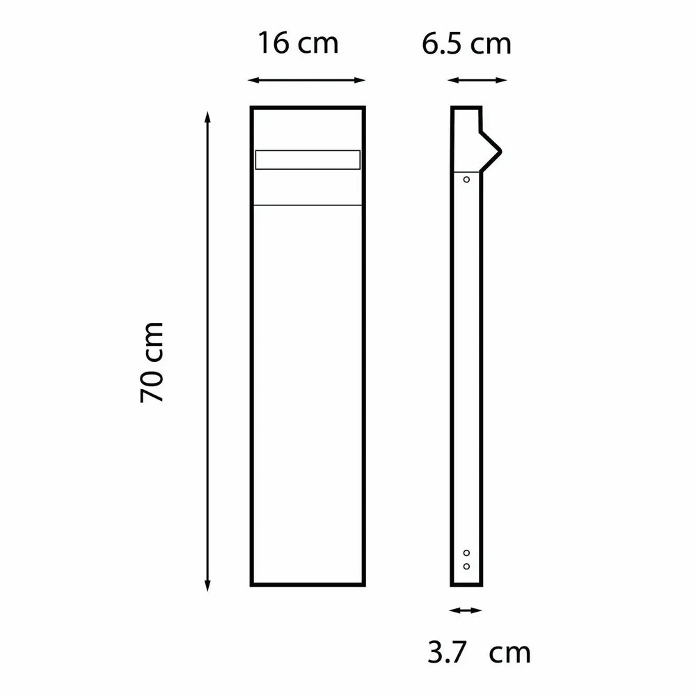Outdoor floor lamps - Tholus — designer outdoor LED light pole - GLOWA