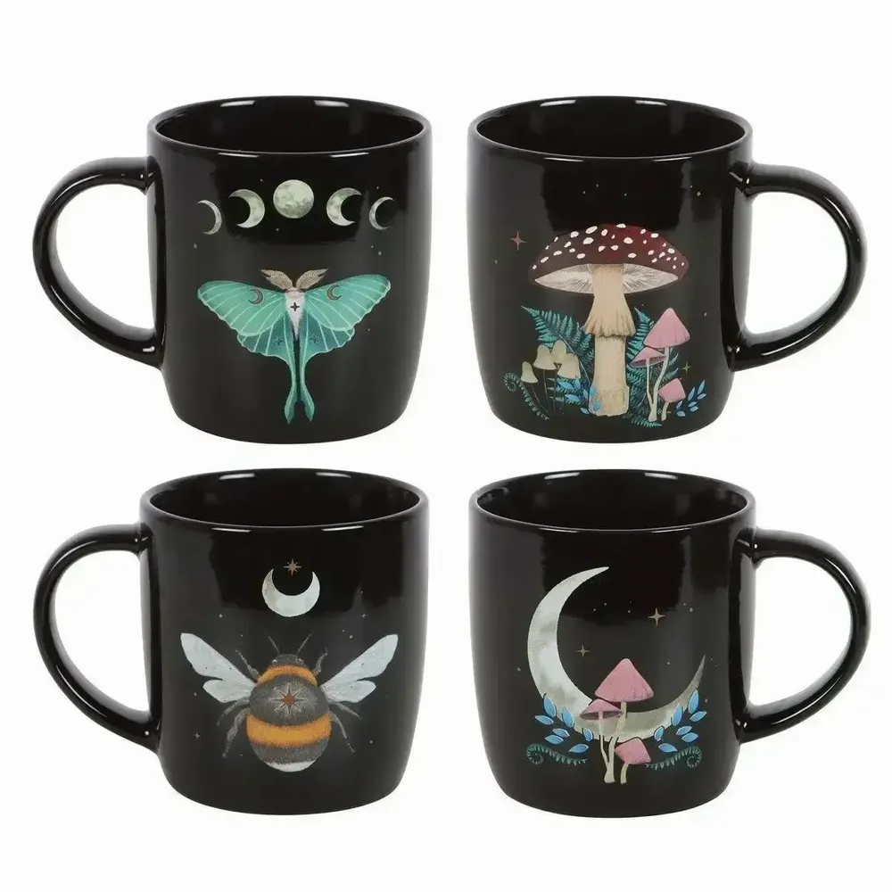 Tasses et mugs - Ensemble de 4 tasses Forêt Sombre - SOMETHING DIFFERENT WHOLESALE EUROPE BV