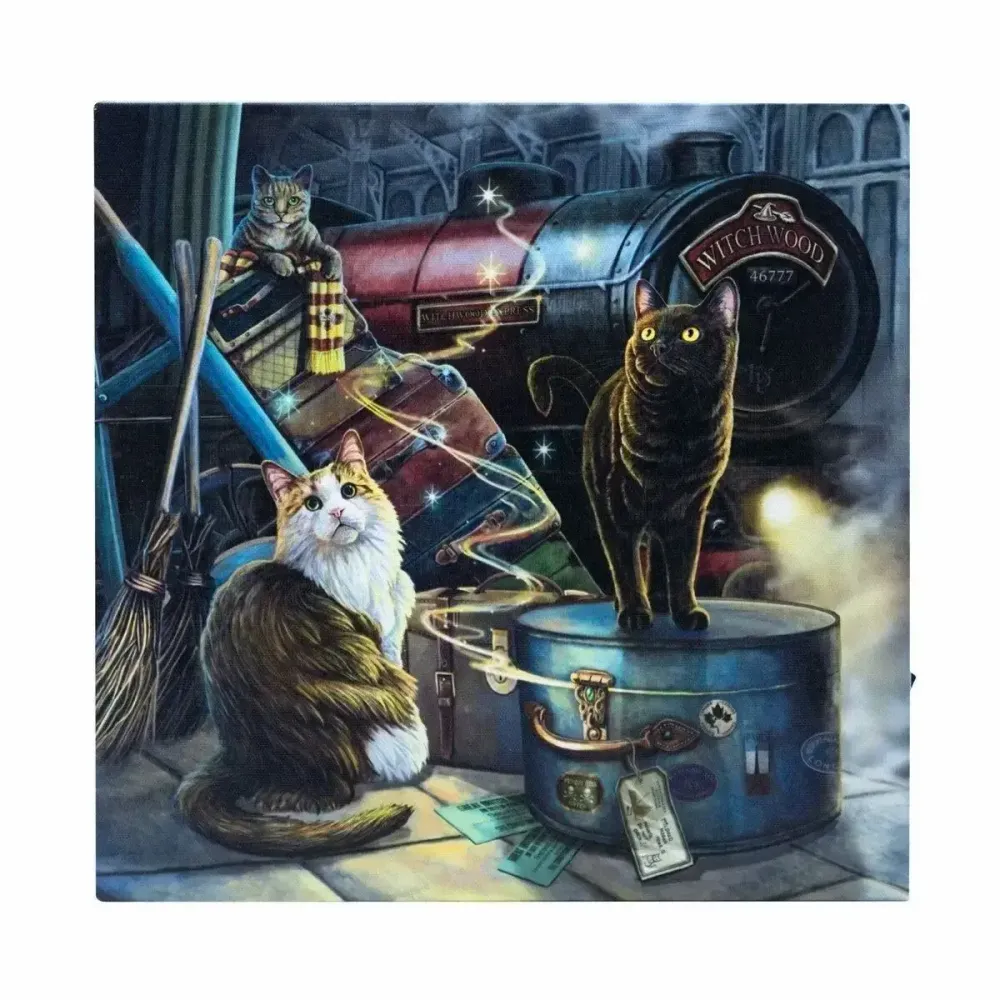 Decorative objects - Witchwood Express Light Up Canvas Plaque by Lisa Parker - SOMETHING DIFFERENT WHOLESALE EUROPE BV