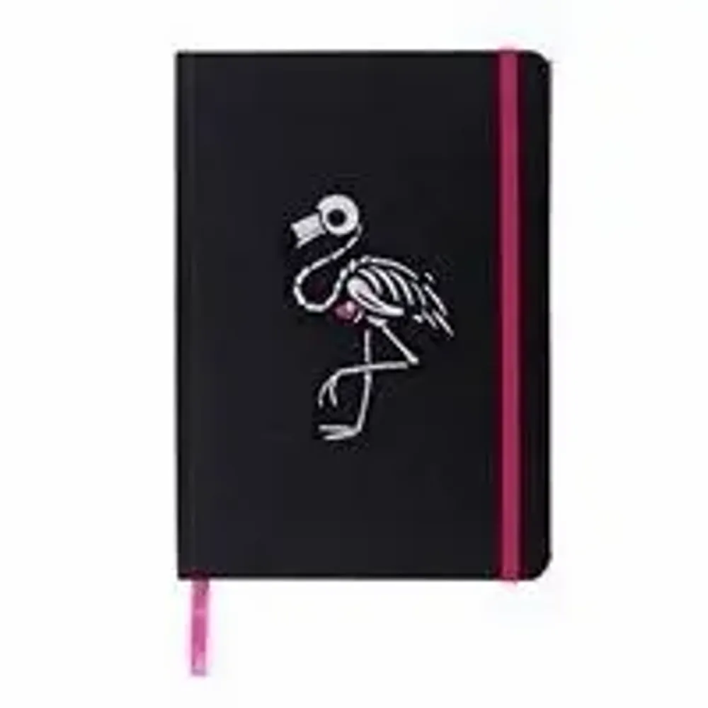 Decorative objects - Flamin-goth A5 Notebook with Patch and Sticker Sheet - SOMETHING DIFFERENT WHOLESALE EUROPE BV