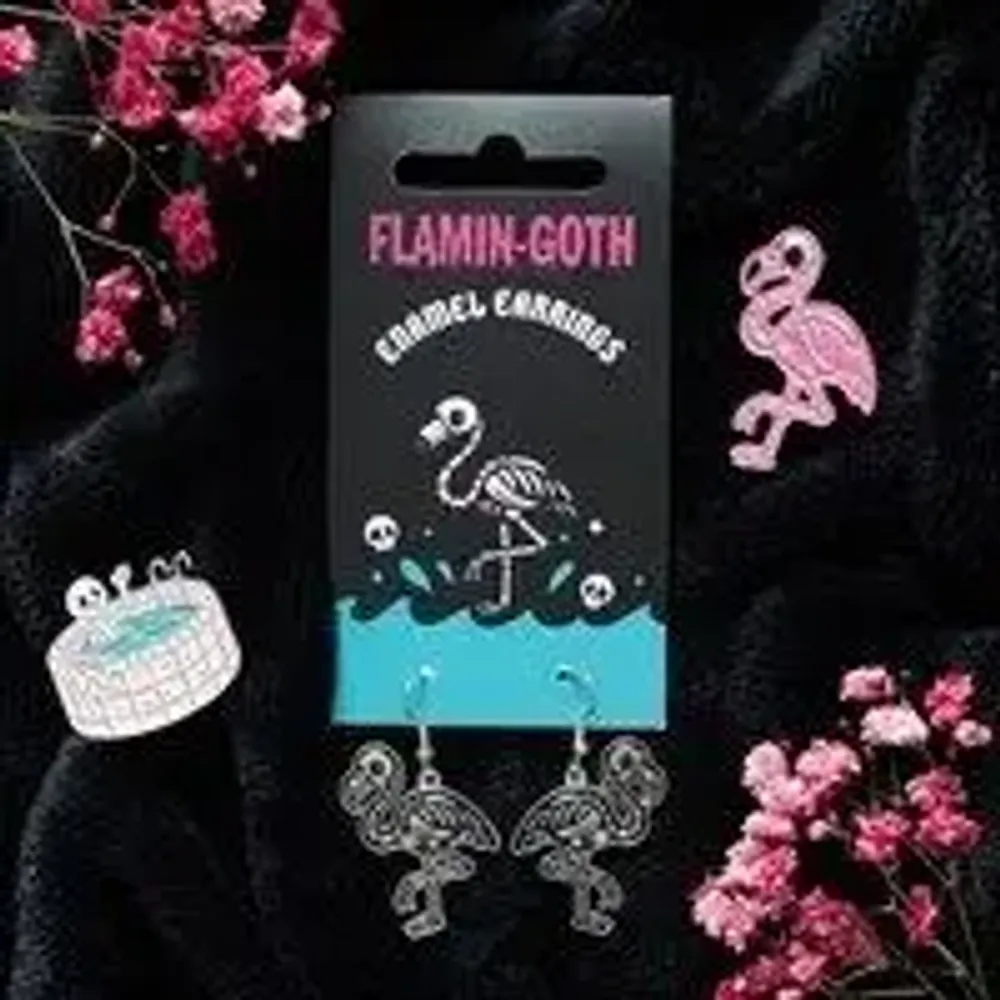 Decorative objects - Flamin-goth Enamel Dangle Earrings - SOMETHING DIFFERENT WHOLESALE EUROPE BV