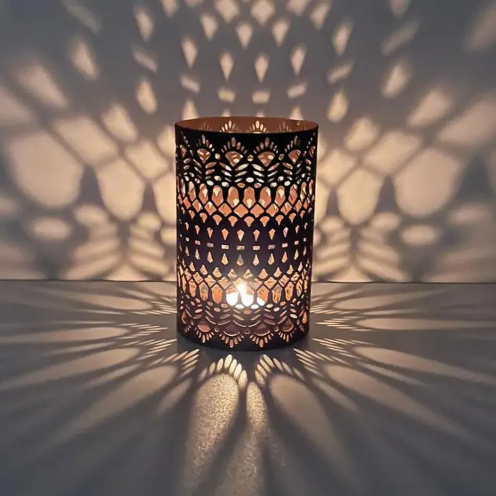 Bougeoirs et photophores  - Lampe porte-bougie Fiammetta - PUGLIA CORTEN LOVE