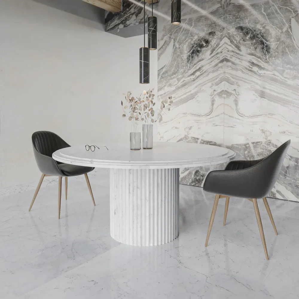 Tables Salle à Manger - Mobilier, tables et tables basses en marbre et pierres naturelles sur mesure - PISTORE MARMI