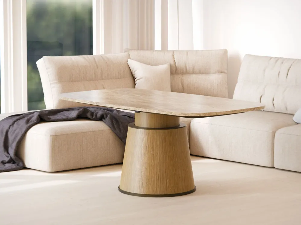 Autres tables  - Smart Table - table de salon en marbre électroniquement réglable en hauteur - PISTORE MARMI