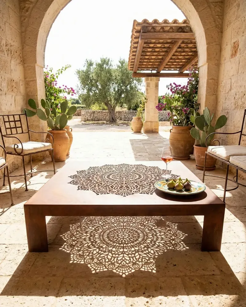 Tables Salle à Manger - Table La Controra 15 x 135 cm - PUGLIA CORTEN LOVE