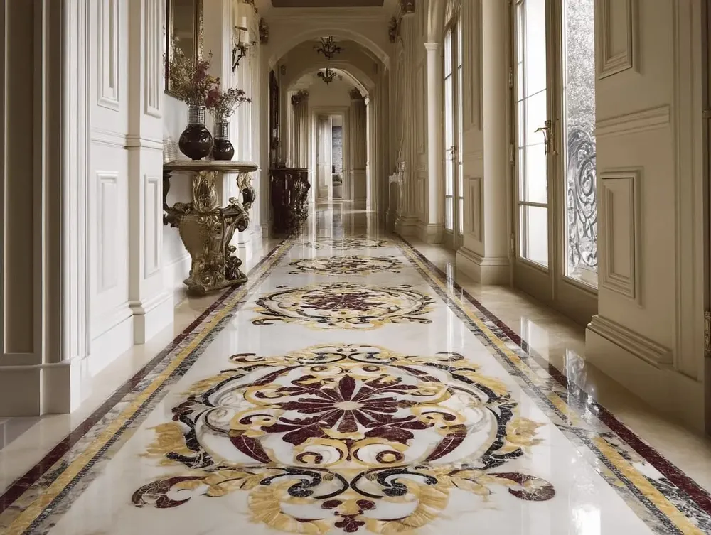 Indoor floor coverings - marble inlays - PISTORE MARMI
