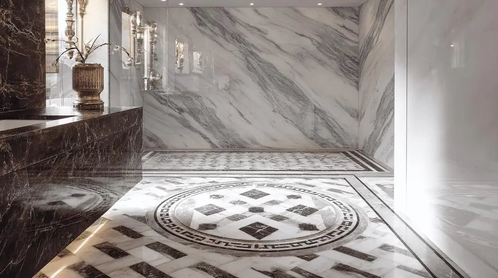 Indoor floor coverings - marble inlays - PISTORE MARMI