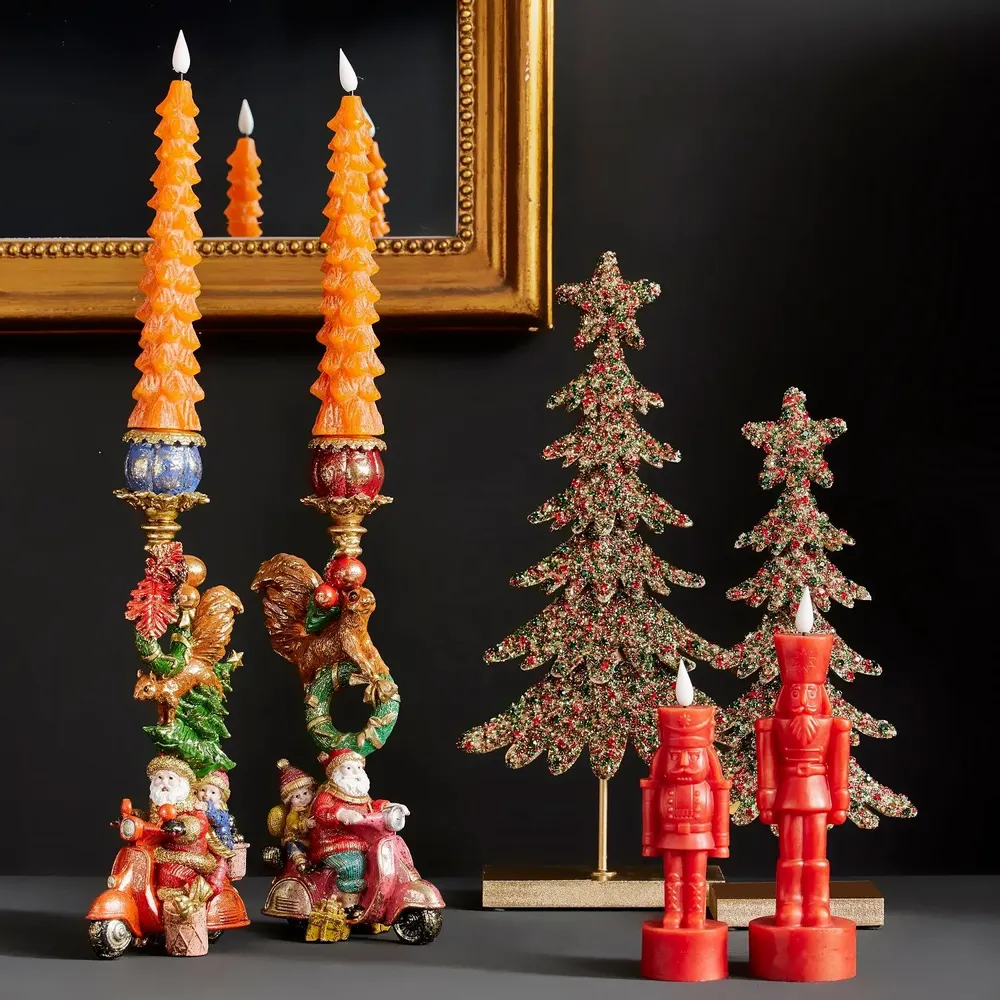 Autres décorations de Noël - Bougeoir Père Noël sur scooter - WERNER VOSS