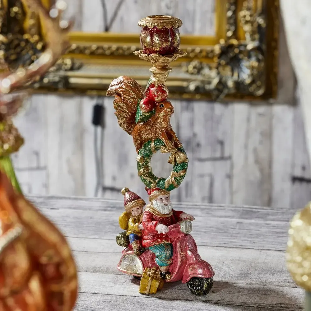 Autres décorations de Noël - Bougeoir Père Noël sur scooter - WERNER VOSS