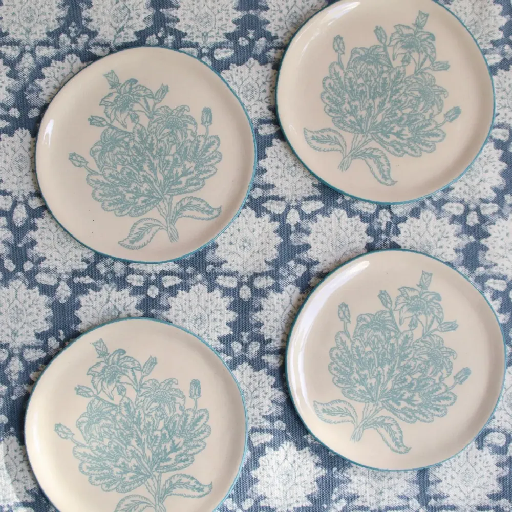 Assiettes au quotidien - Handmade Cake plates | Set of 4 - ROZABLUE