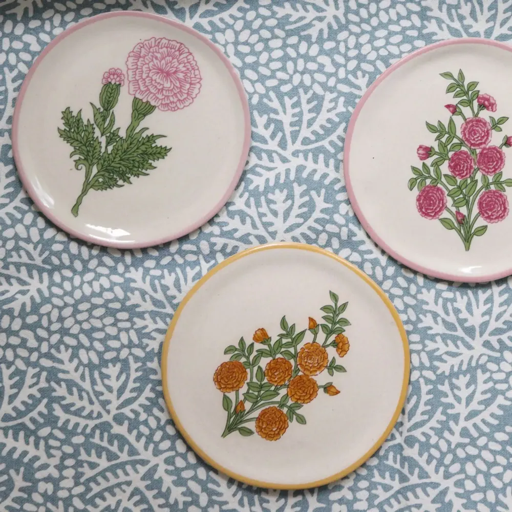 Assiettes au quotidien - Handmade Cake plates | Set of 4 - ROZABLUE